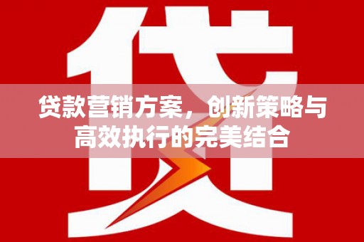 寻甸贷款营销方案，创新策略与高效执行的完美结合