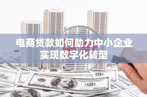 寻甸电商贷款如何助力中小企业实现数字化转型