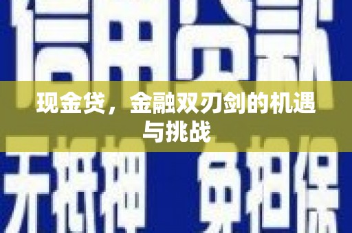 寻甸现金贷，金融双刃剑的机遇与挑战