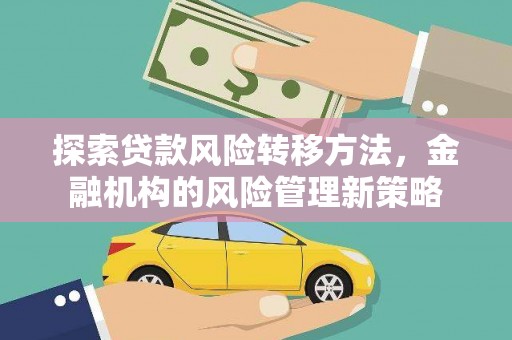 寻甸探索贷款风险转移方法，金融机构的风险管理新策略