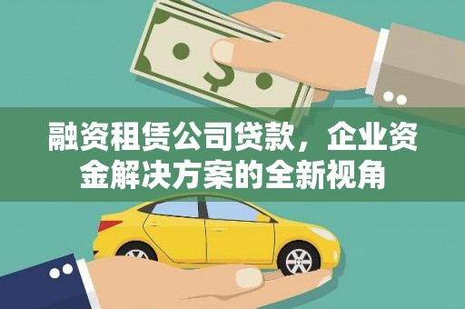 寻甸融资租赁公司贷款，企业资金解决方案的全新视角