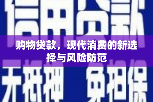 寻甸购物贷款，现代消费的新选择与风险防范