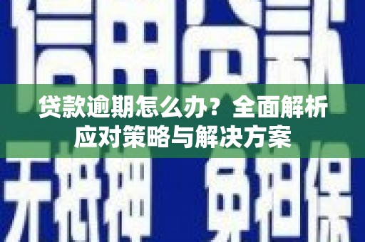 寻甸贷款逾期怎么办？全面解析应对策略与解决方案