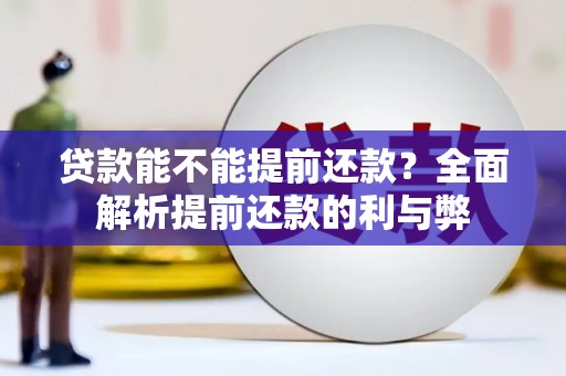 寻甸贷款能不能提前还款？全面解析提前还款的利与弊