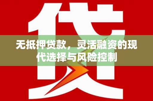 寻甸无抵押贷款，灵活融资的现代选择与风险控制