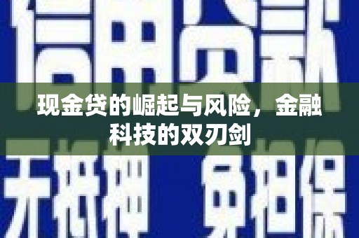 寻甸现金贷的崛起与风险，金融科技的双刃剑