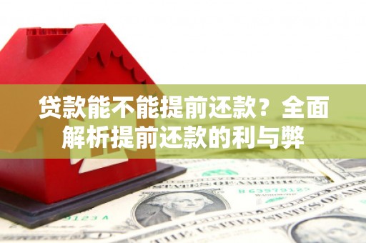 寻甸贷款能不能提前还款？全面解析提前还款的利与弊