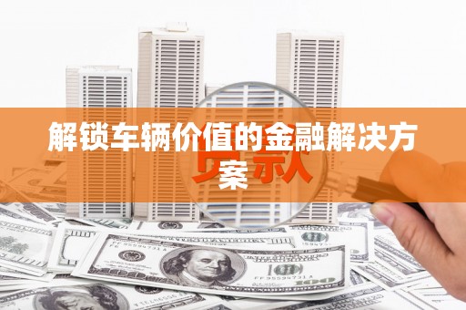 寻甸解锁车辆价值的金融解决方案